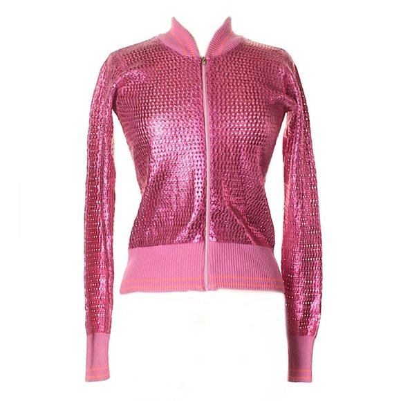 hot pink metallic jacket